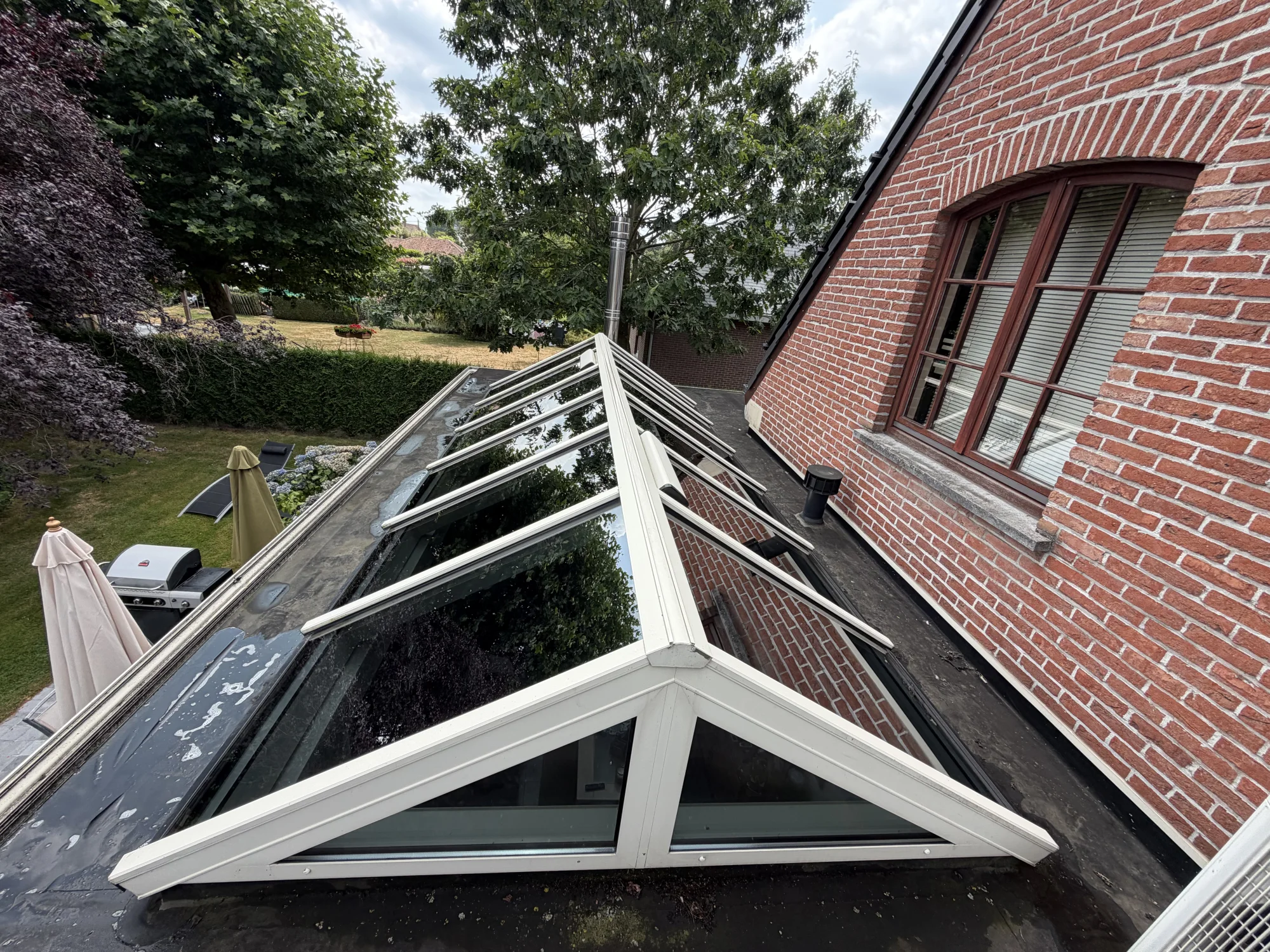 Lichtkoepel en dakbeglazing na reiniging – realisatie 1